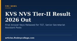 KVS NVS Tier-II Result 2026 Out: Final Answer Keys Released for TGT, Senior Secretariat Assistant Posts
