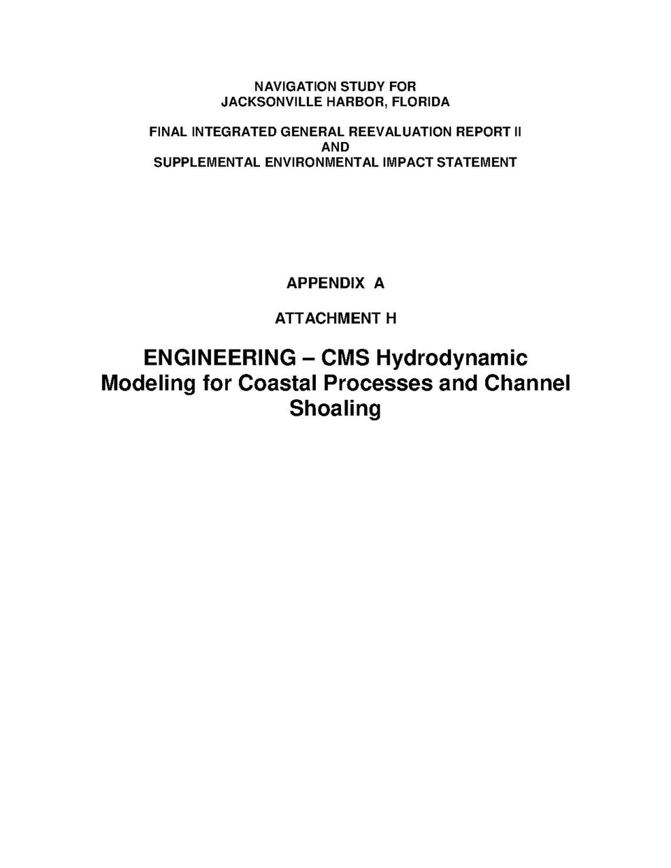 Appendix A, attachment H, engineering - CMS hydrodynamic modeling for coastal processes and channel shoaling - USACE-p16
