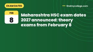 Maharashtra HSC exam dates 2027 announced: theory exams from February 8
