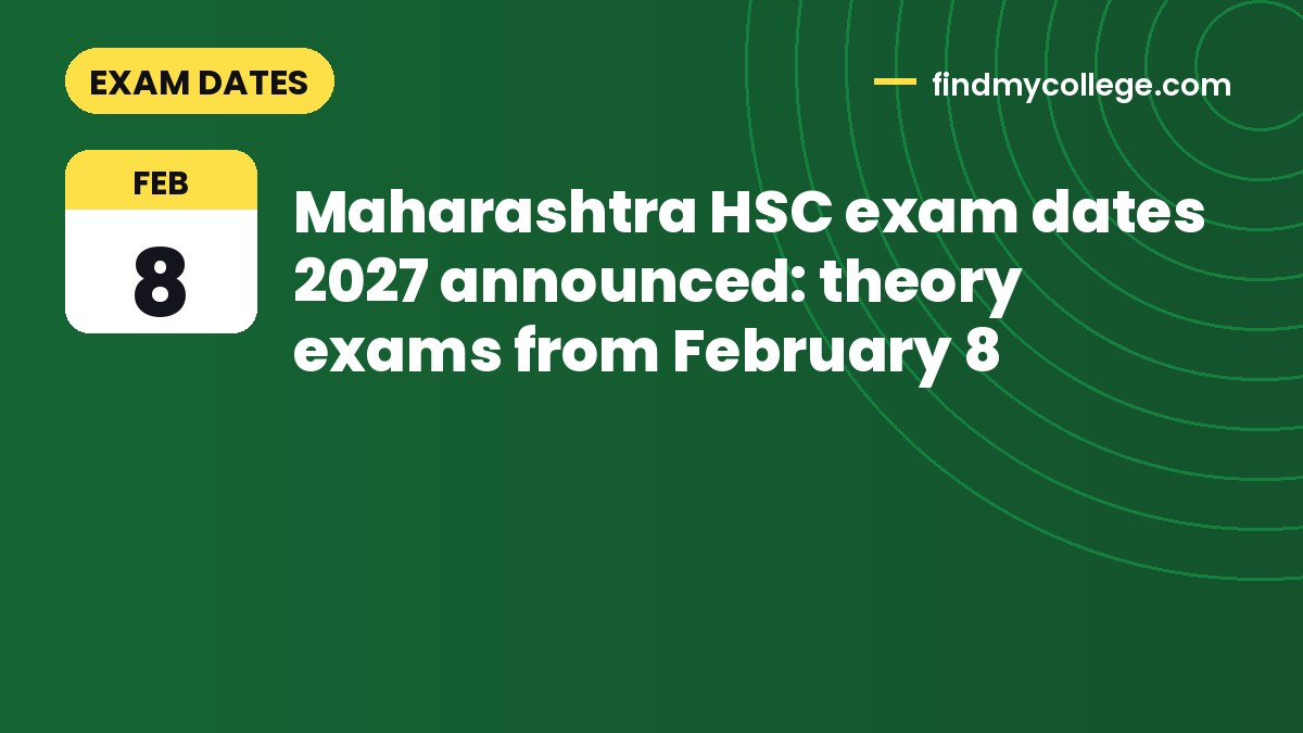 Maharashtra HSC exam dates 2027 announced: theory exams from February 8