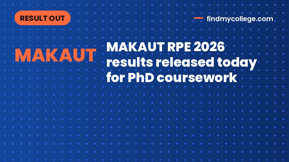 MAKAUT RPE 2026 results released today for PhD coursework