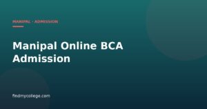 Manipal Online BCA Admission