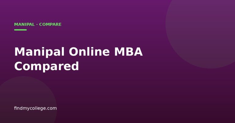 Manipal Online MBA Compared