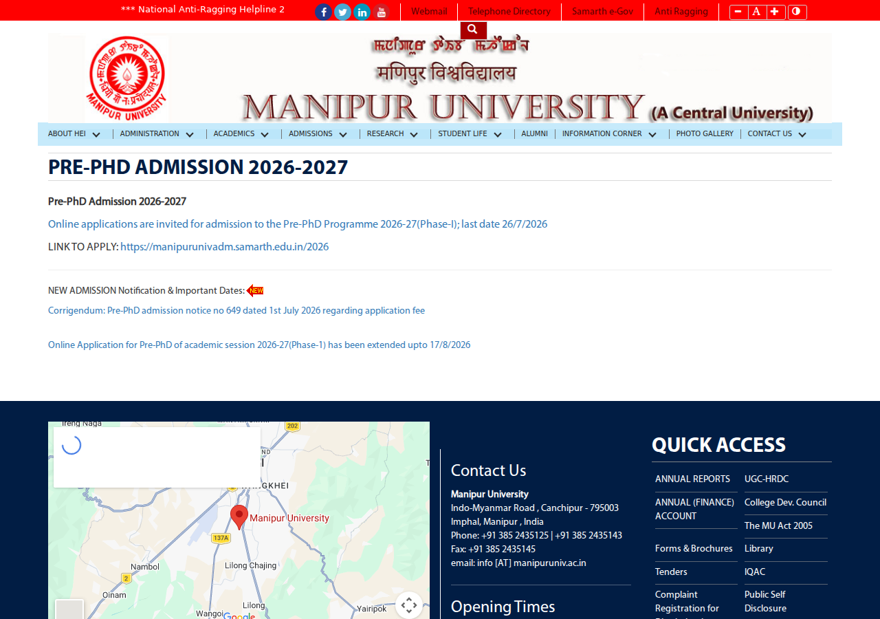 Official notification screenshot