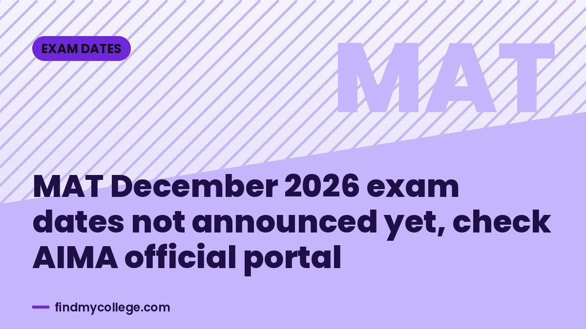 MAT December 2026 exam dates not announced yet, check AIMA official portal