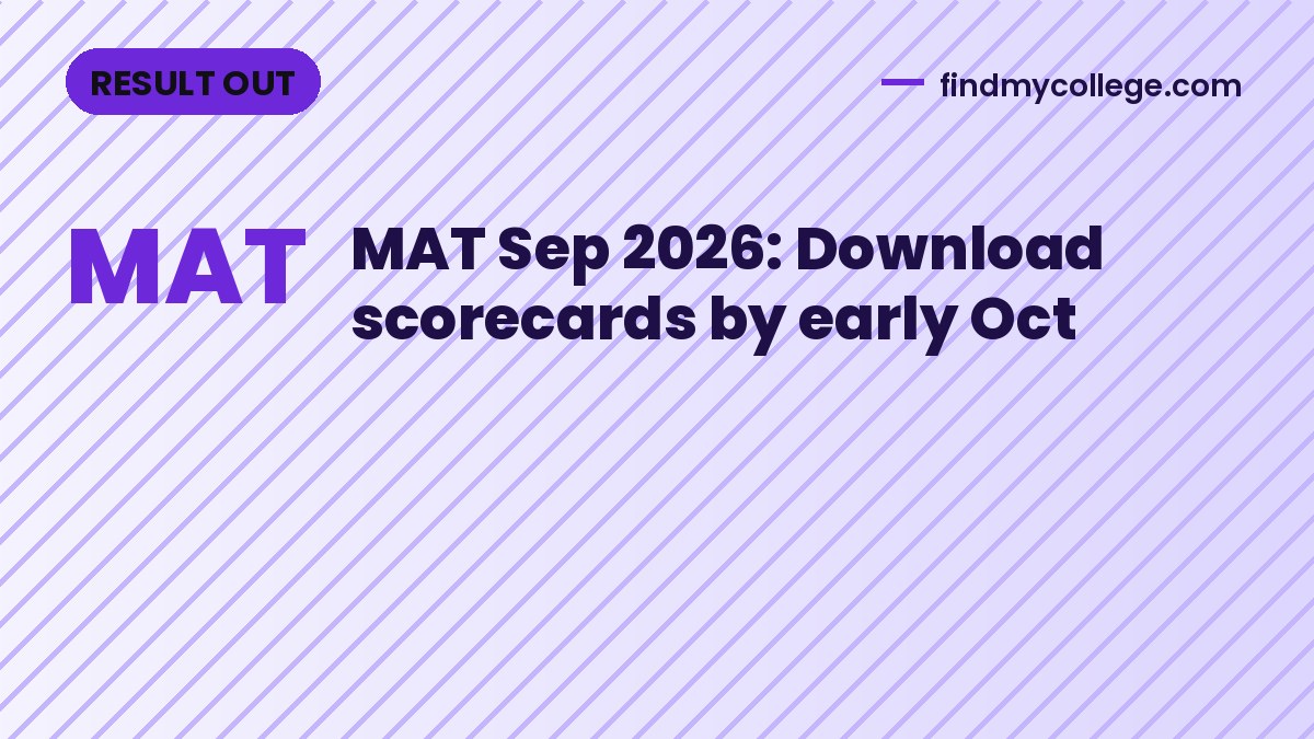 MAT Sep 2026: Download scorecards by early Oct