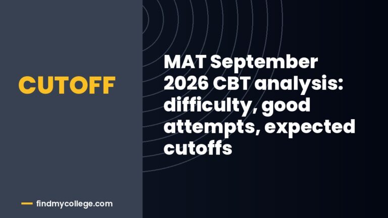 MAT September 2026 CBT analysis: difficulty, good attempts, expected cutoffs