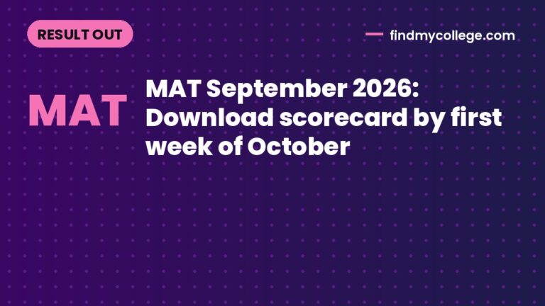 MAT September 2026: Download scorecard by first week of October