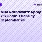 MBA Nathdwara: Apply for 2026 admissions by September 20