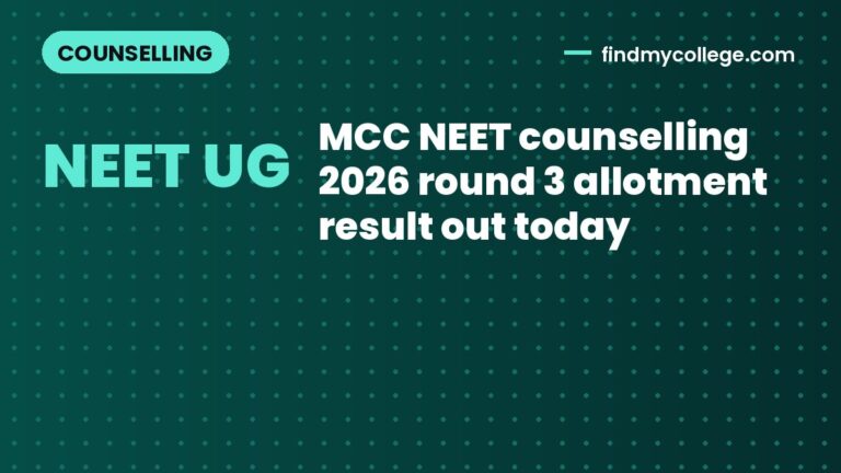 MCC NEET counselling 2026 round 3 allotment result out today