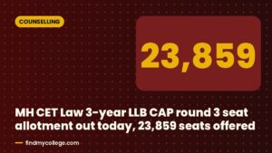 MH CET Law 3-year LLB CAP round 3 seat allotment out today, 23,859 seats offered