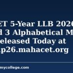 MHCET 5-Year LLB 2026 CAP Round 3 Alphabetical Merit List Released Today at llb5cap26.mahacet.org
