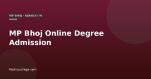 MP Bhoj Online Degree Admission