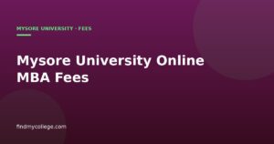 Mysore University Online MBA Fees