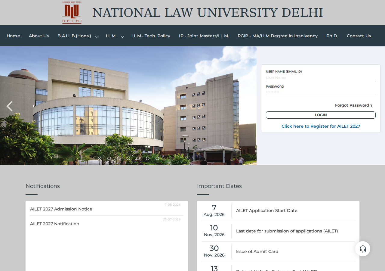 nationallawuniversitydelhi.in homepage
