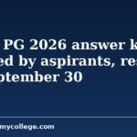 NEET PG 2026 answer key awaited by aspirants, results by September 30