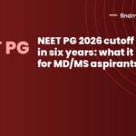 NEET PG 2026 cutoff lowest in six years: what it means for MD/MS aspirants