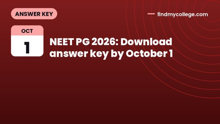 NEET PG 2026: Download answer key by October 1