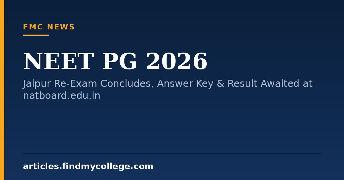 NEET PG 2026: Jaipur Re-Exam Concludes, Answer Key & Result Awaited at natboard.edu.in