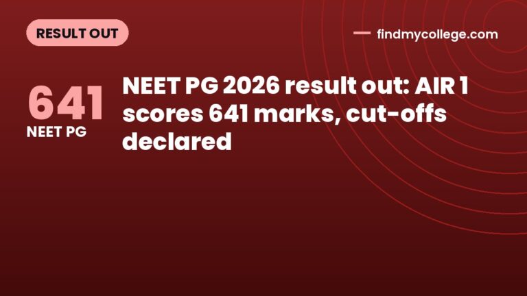 NEET PG 2026 result out: AIR 1 scores 641 marks, cut-offs declared