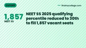 NEET SS 2025 qualifying percentile reduced to 30th to fill 1,857 vacant seats