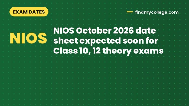 NIOS October 2026 date sheet expected soon for Class 10, 12 theory exams