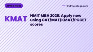 NMIT MBA 2026: Apply now using CAT/MAT/KMAT/PGCET scores