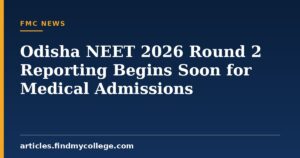 Odisha NEET 2026 Round 2 Reporting Begins Soon for Medical Admissions