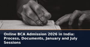 Online BCA Admission 2026 in India: Process, Documents, January and July Sessions