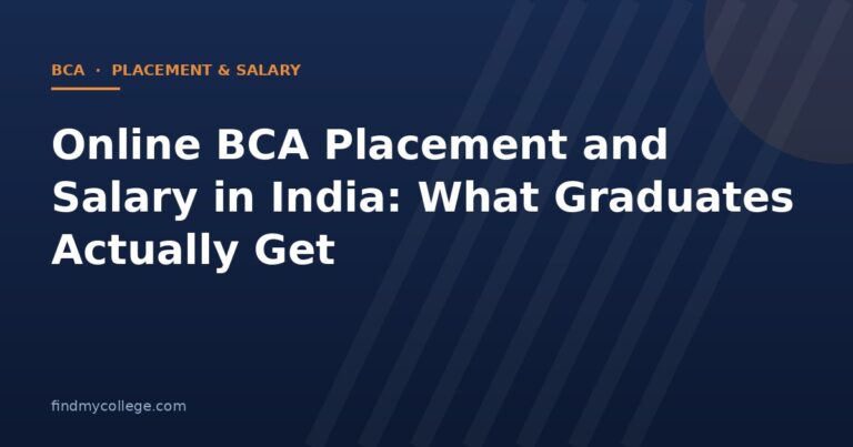Online BCA Placement and Salary in India: What Graduates Actually Get