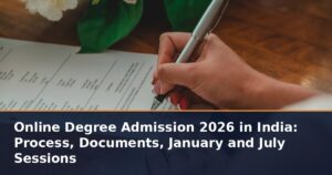 Online Degree Admission 2026 in India: Process, Documents, January and July Sessions