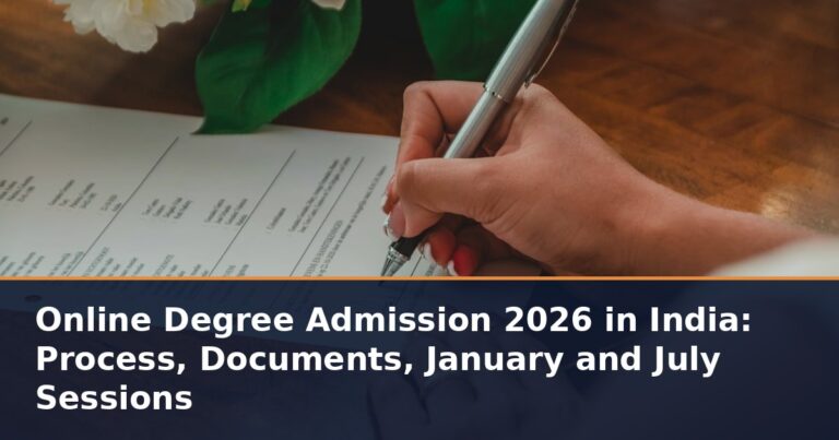 Online Degree Admission 2026 in India: Process, Documents, January and July Sessions