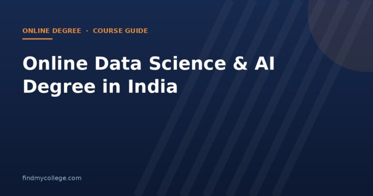 Online Data Science & AI Degree in India 2026: Fees, Eligibility, Admission and UGC Approved Universities