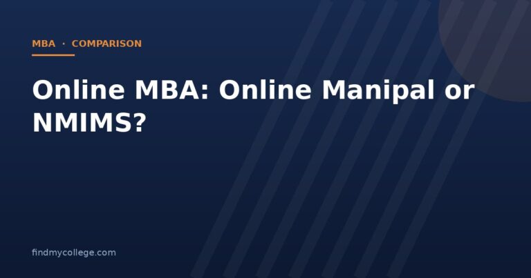 Online MBA: Online Manipal or NMIMS?