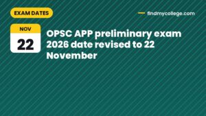 OPSC APP preliminary exam 2026 date revised to 22 November