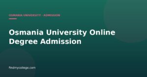 Osmania University Online Degree Admission