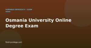 Osmania University Online Degree Exam