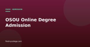 OSOU Online Degree Admission