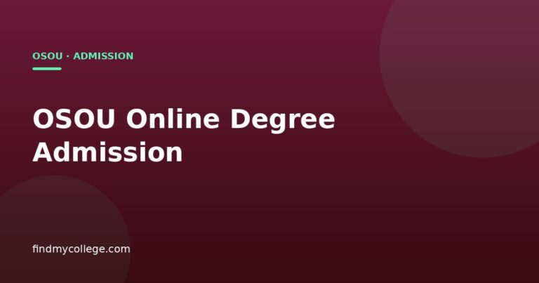 OSOU Online Degree Admission