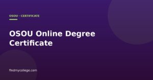 OSOU Online Degree Certificate