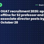 OUAT recruitment 2026: apply offline for 52 professor and associate director posts by October 28