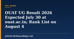 OUAT UG Result 2026 Expected July 30 at ouat.ac.in; Rank List on August 4