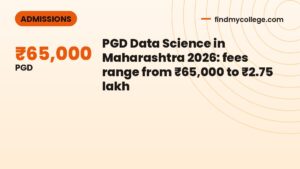 PGD Data Science in Maharashtra 2026: fees range from ₹65,000 to ₹2.75 lakh