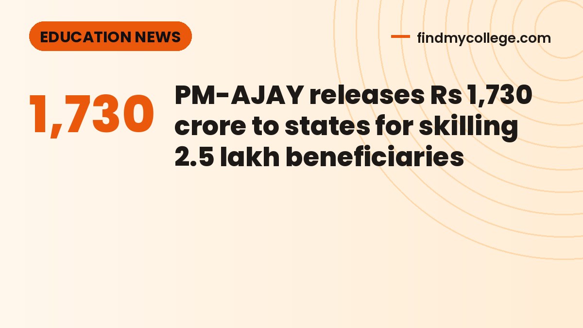 PM-AJAY releases Rs 1,730 crore to states for skilling 2.5 lakh beneficiaries