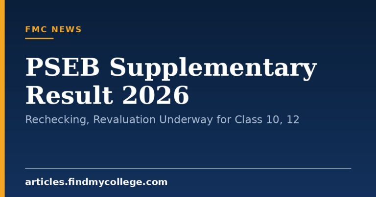 PSEB Supplementary Result 2026: Rechecking, Revaluation Underway for Class 10, 12