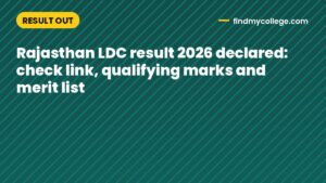 Rajasthan LDC result 2026 declared: check link, qualifying marks and merit list