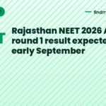 Rajasthan NEET 2026 AYUSH round 1 result expected in early September