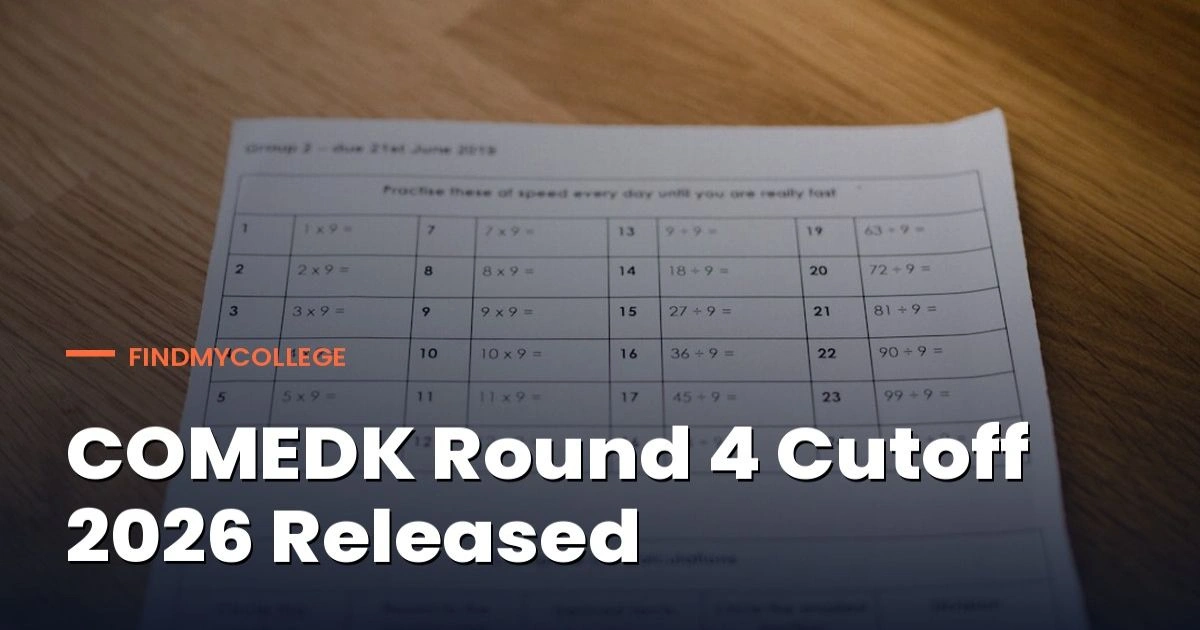 COMEDK Round 4 Cutoff 2026 Released