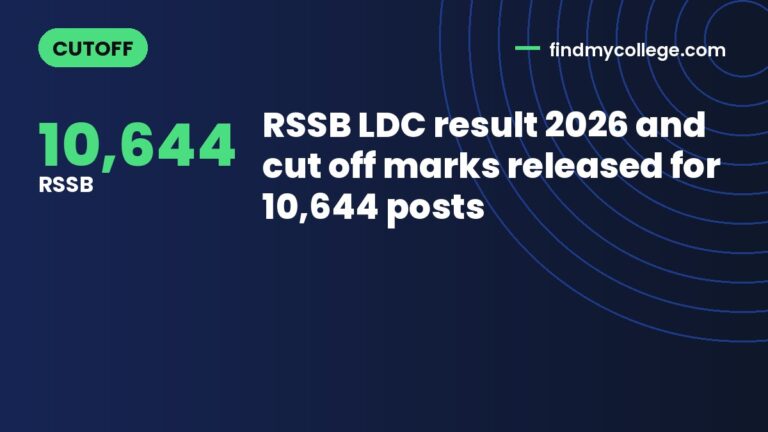 RSSB LDC result 2026 and cut off marks released for 10,644 posts