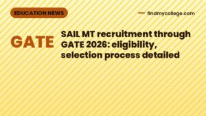 SAIL MT recruitment through GATE 2026: eligibility, selection process detailed